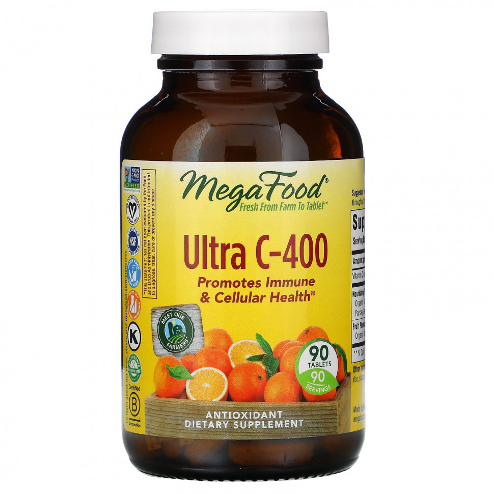MegaFood, Ultra C-400, 90 таблеток Мегафудс MGF-10439
