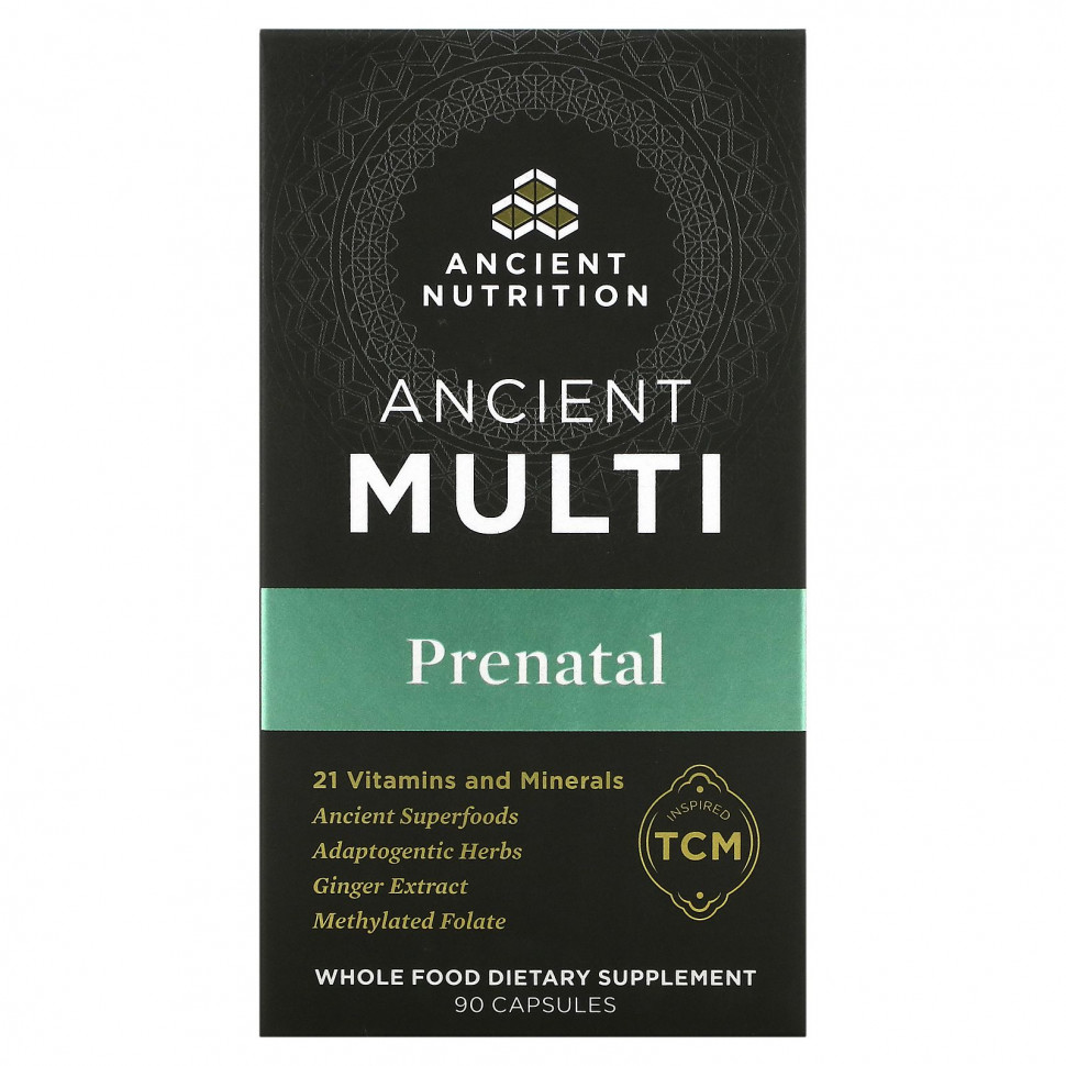 Dr. Axe / Ancient Nutrition, Ancient Multi Prenatal, 90 капсул Эншент Нутришен ATN-02334