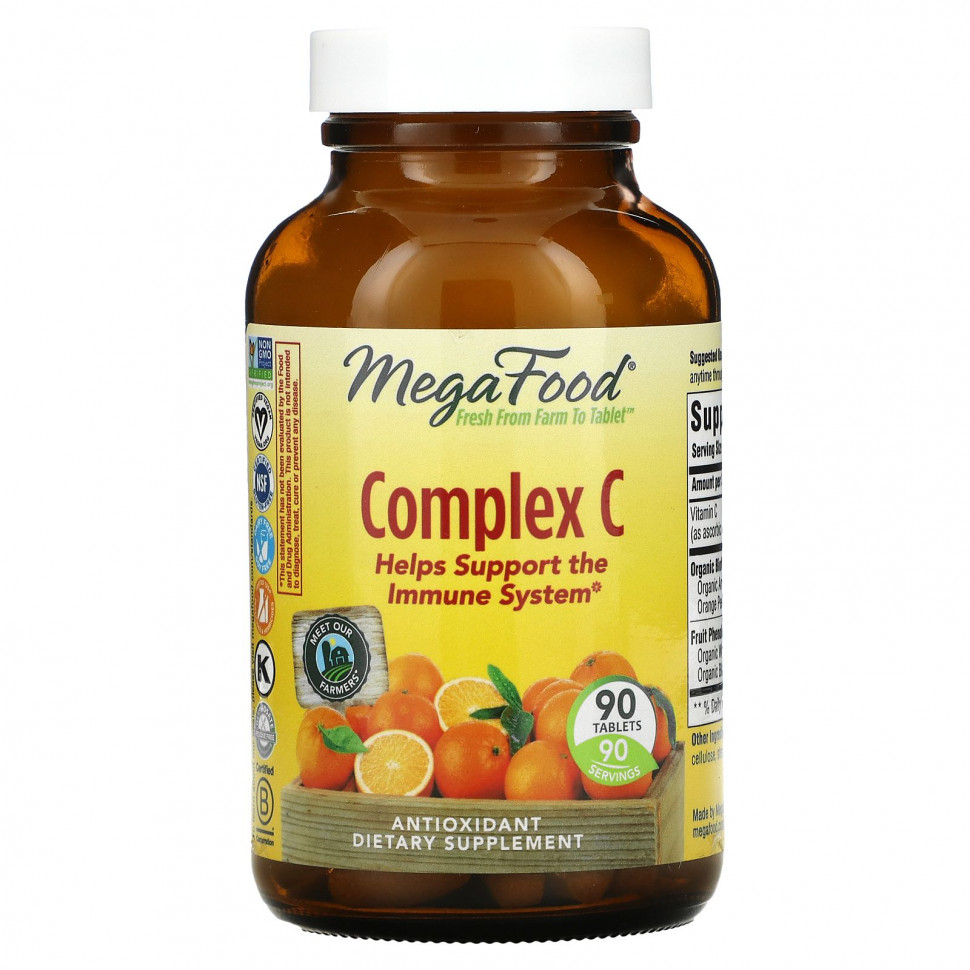 MegaFood, Complex C, 90 таблеток Мегафудс MGF-10134