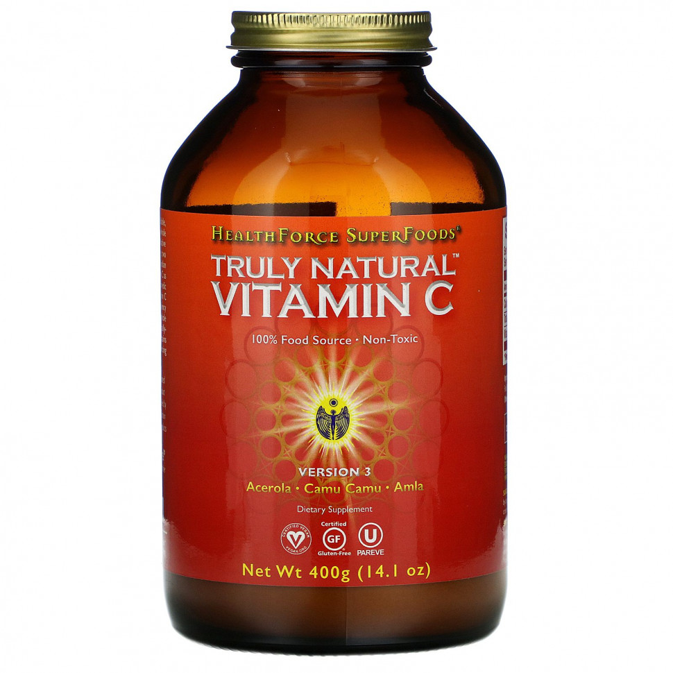 HealthForce Superfoods, По-настоящему натуральный витамин C, 400 г (14,1 унции) ХэлсФорс Нутришналс HFC-00020
