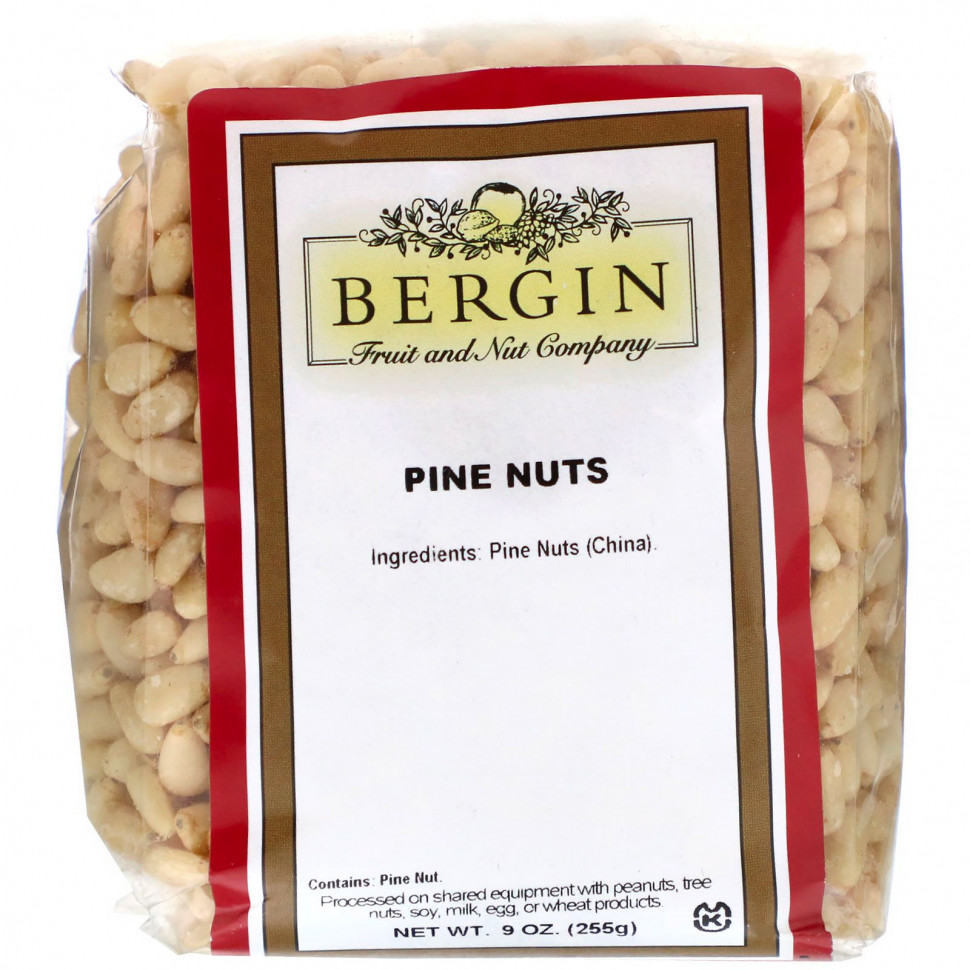 Bergin Fruit and Nut Company, кедровые орехи, 255 г (9 унций) Бергин Фрут и Нат Кампани BFN-00936