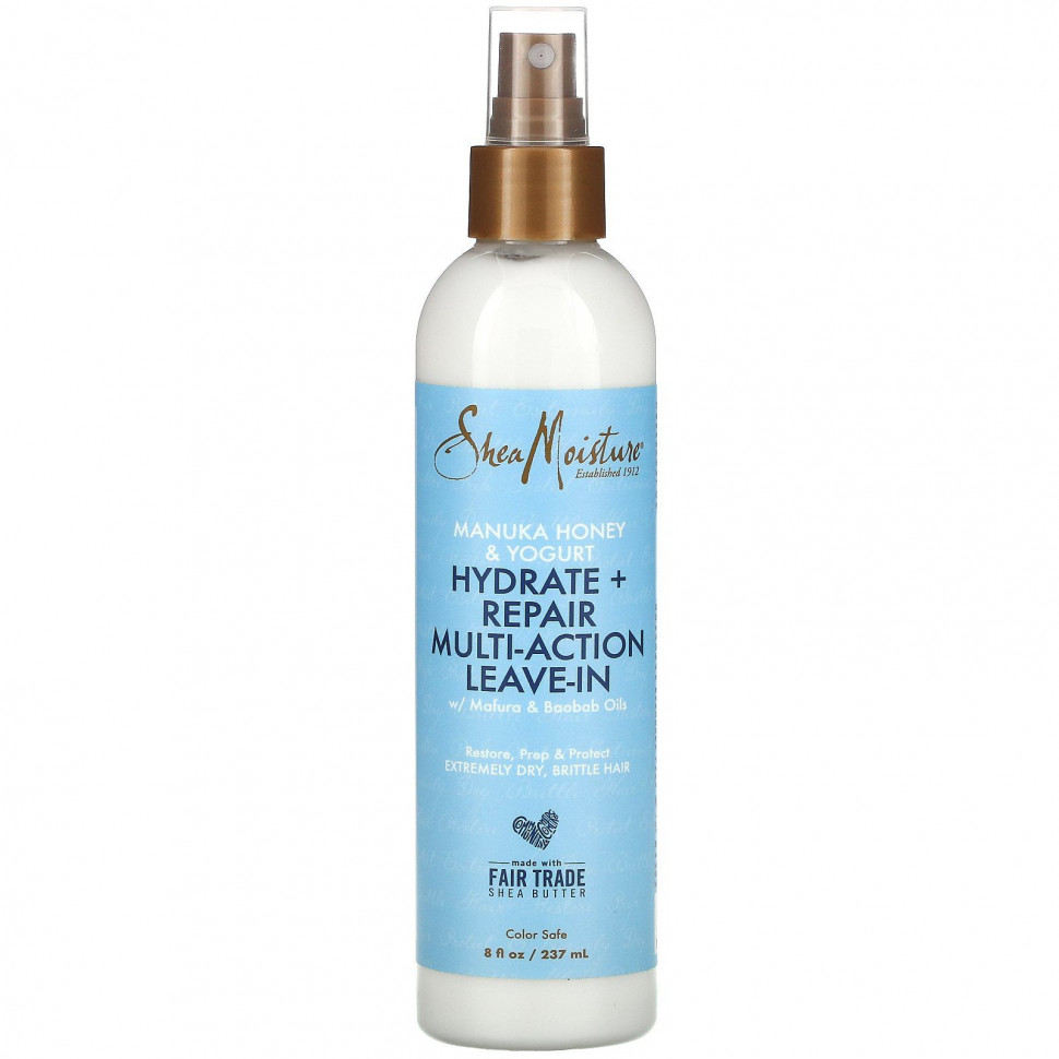 SheaMoisture, Универсальное несмываемое средство для увлажнения и восстановления, мед манука и йогурт, 237 мл (8 жидк. Унций) Ши Мойстчэ SMT-23144