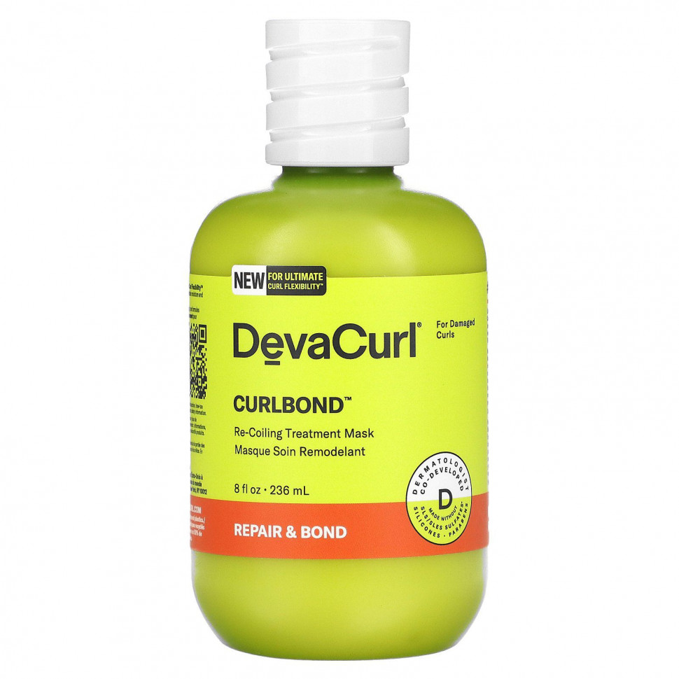 DevaCurl, Curlbond, восстанавливающая маска для волос, 236 мл (8 жидк. Унций) DCR-02741
