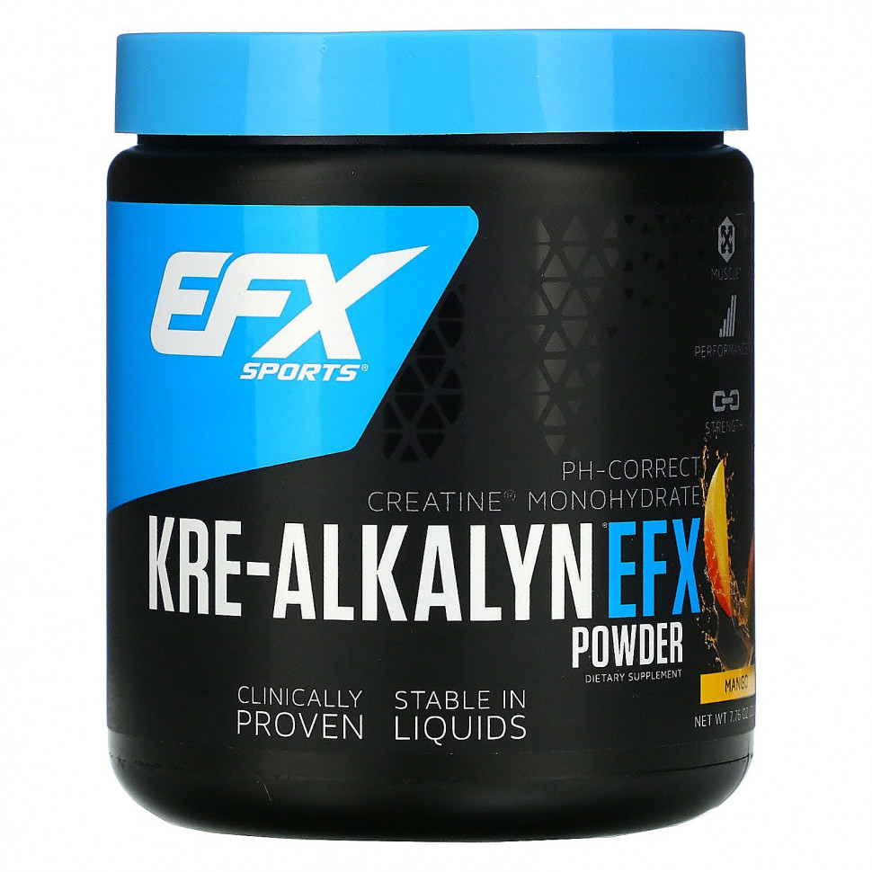 EFX Sports, Kre-Alkalyn EFX в порошке, манго, 220 г (7,76 унции) Ал Американ ИФХ EFX-00456
