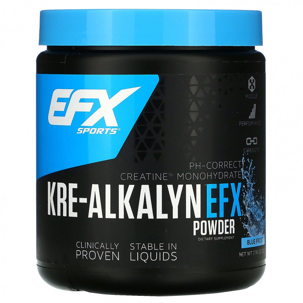 EFX Sports, Kre-Alkalyn EFX, порошок, со вкусом «Морозная свежесть», 220 г (7,76 унции) Ал Американ ИФХ EFX-00457