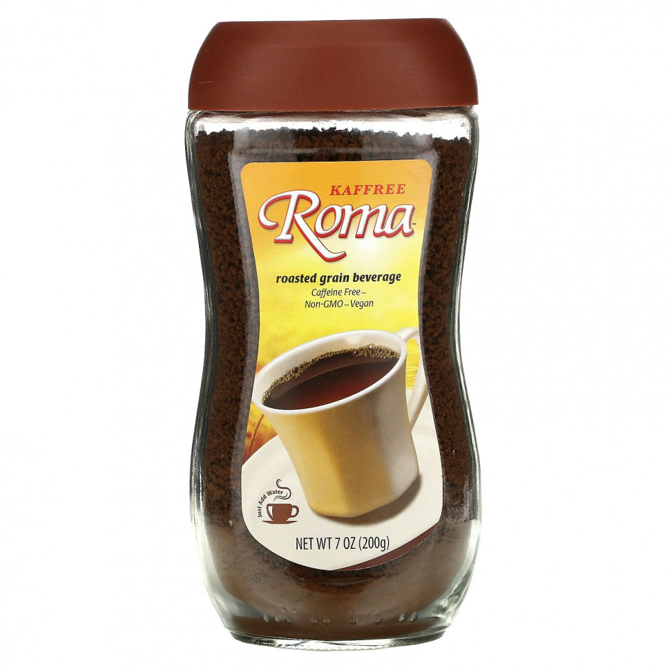 Kaffree Roma, Напиток из обжаренных злаков быстрого приготовления, без кофеина, 200 г (7 унций) KFR-00032