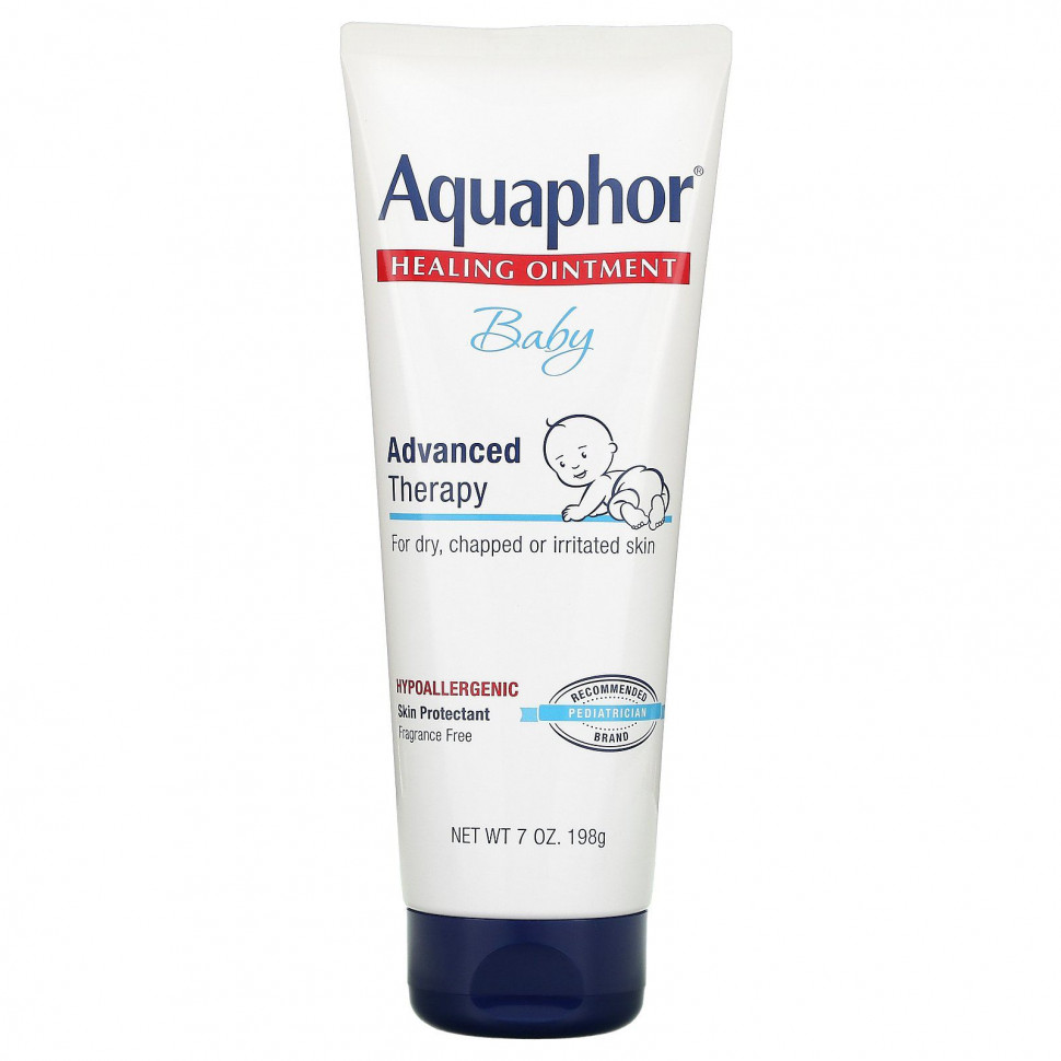 Aquaphor, целебная мазь для детей, без отдушки, 198 г (7 унций) Акауфор AQP-01946
