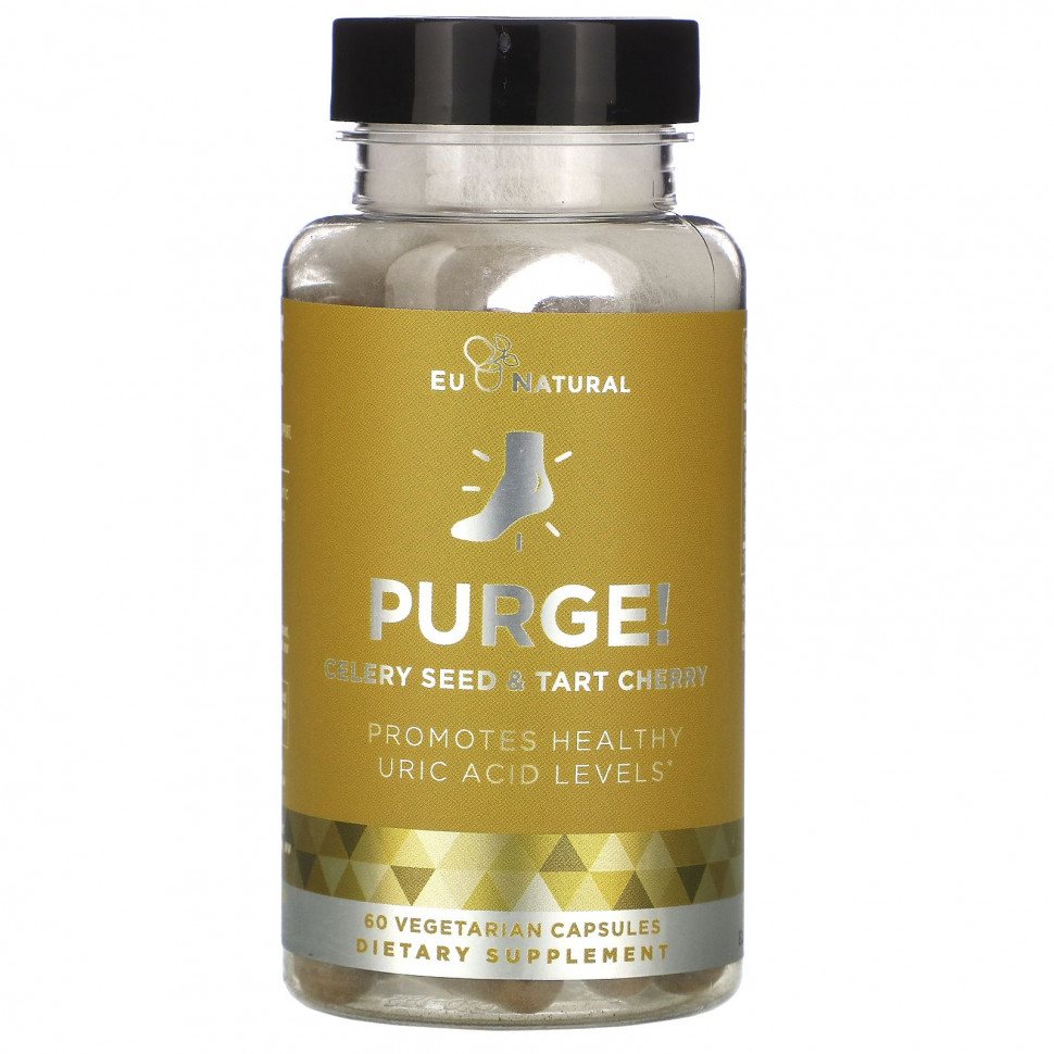 Eu Natural, PURGE!, комплекс для очищения, семена сельдерея и вишня, 60 вегетарианских капсул EUN-00812