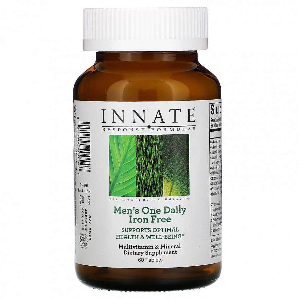 Innate Response Formulas, Men's One Daily, без железа, 60 таблеток Иннэйт Респонс формулас INN-40054