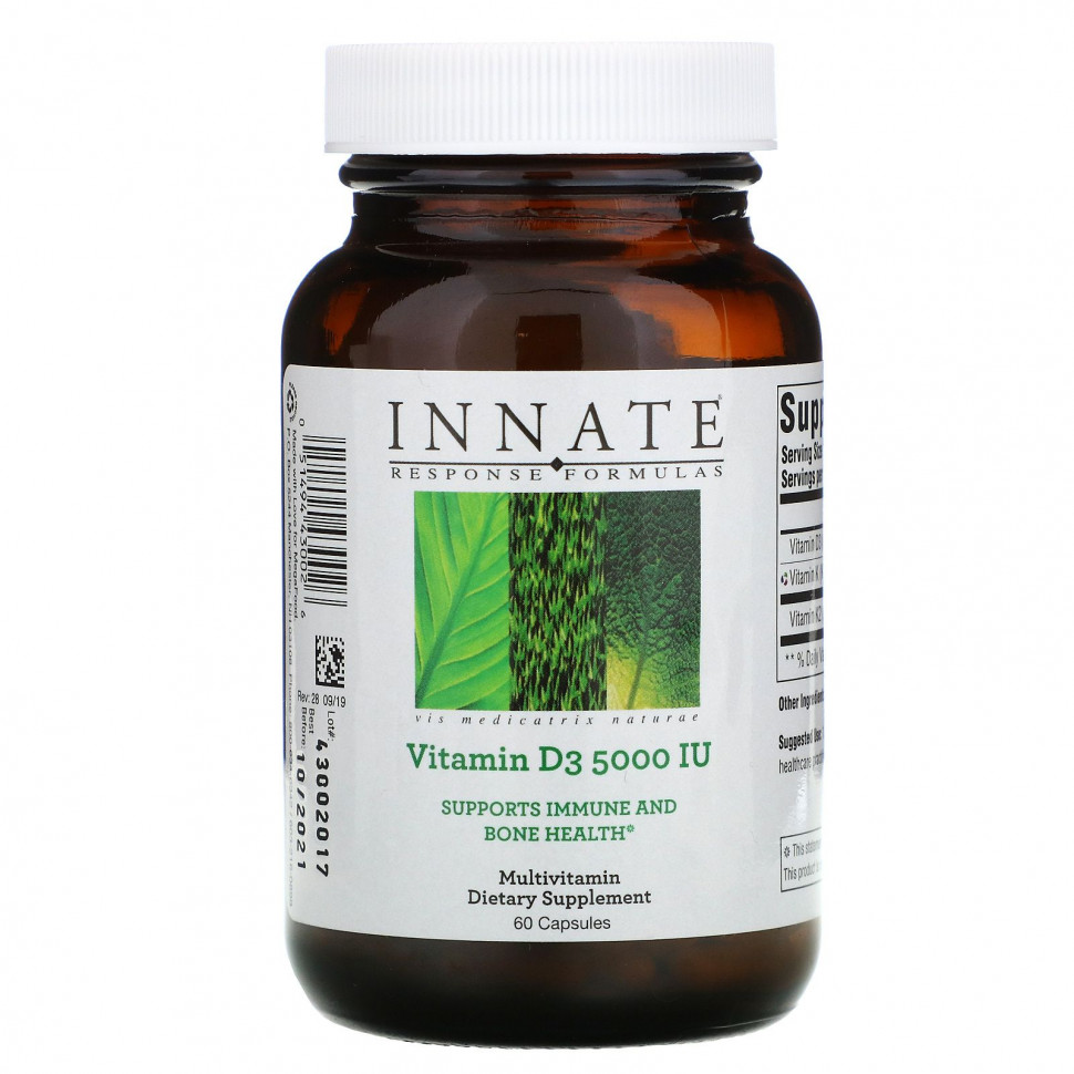 Innate Response Formulas, витамин D3, 5000 МЕ, 60 капсул Иннэйт Респонс формулас INN-43002