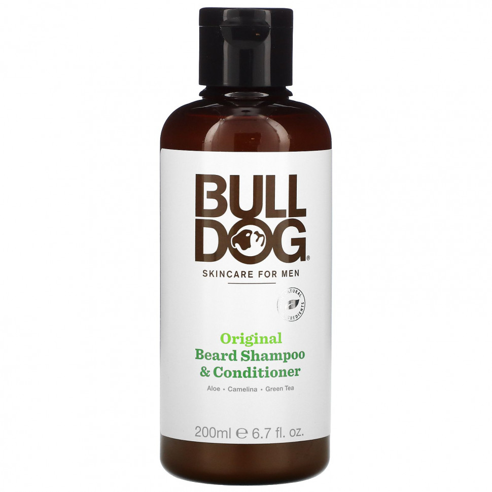 Bulldog Skincare For Men, оригинальный шампунь и кондиционер для бороды, для мужчин, 200 мл (6,7 жидк. унций) Булдог Скинкер фо Мэн BDN-00152