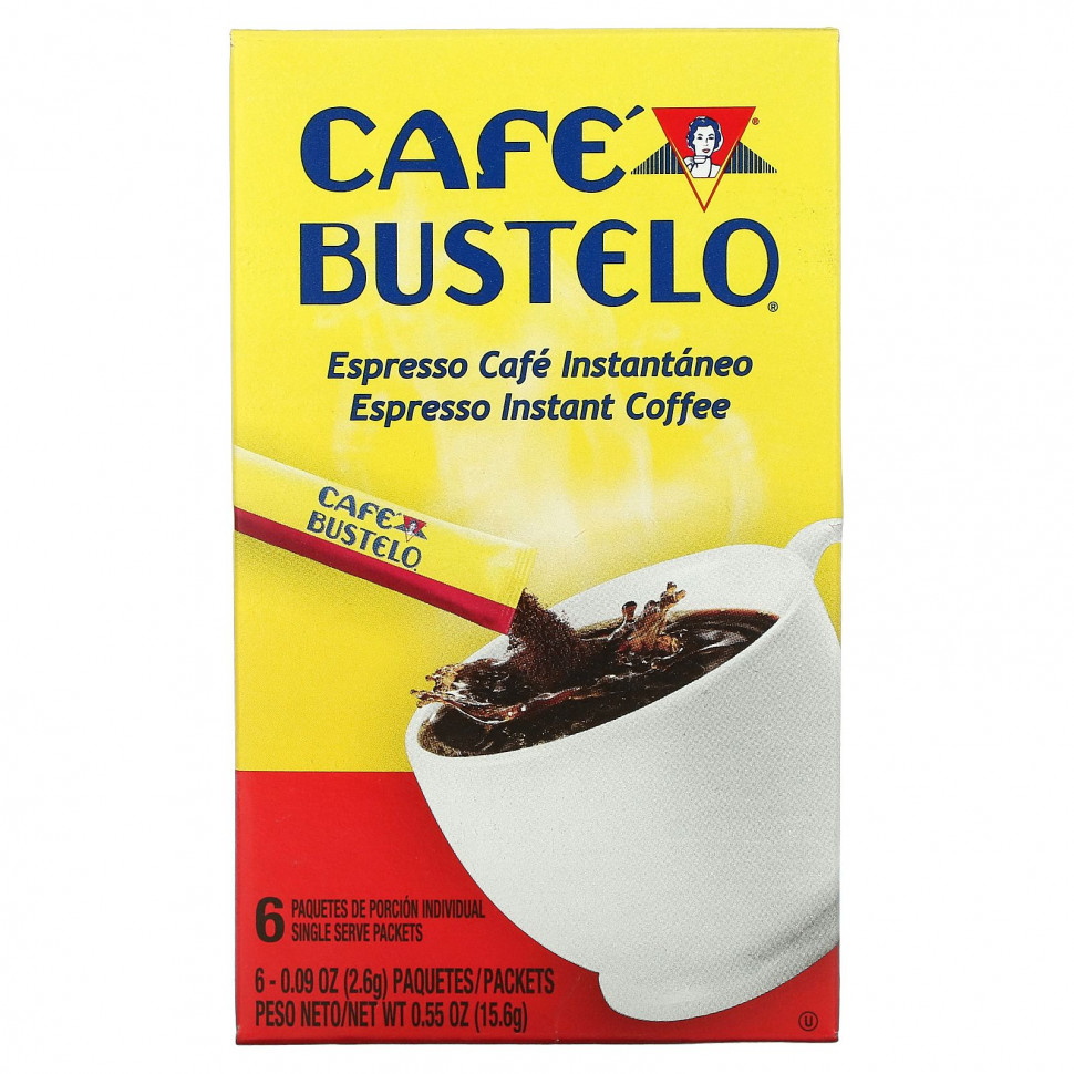 Caf? Bustelo, Растворимый кофе эспрессо, 6 пакетиков по 2,6 г (0,09 унции) Café Bustelo CBL-11252