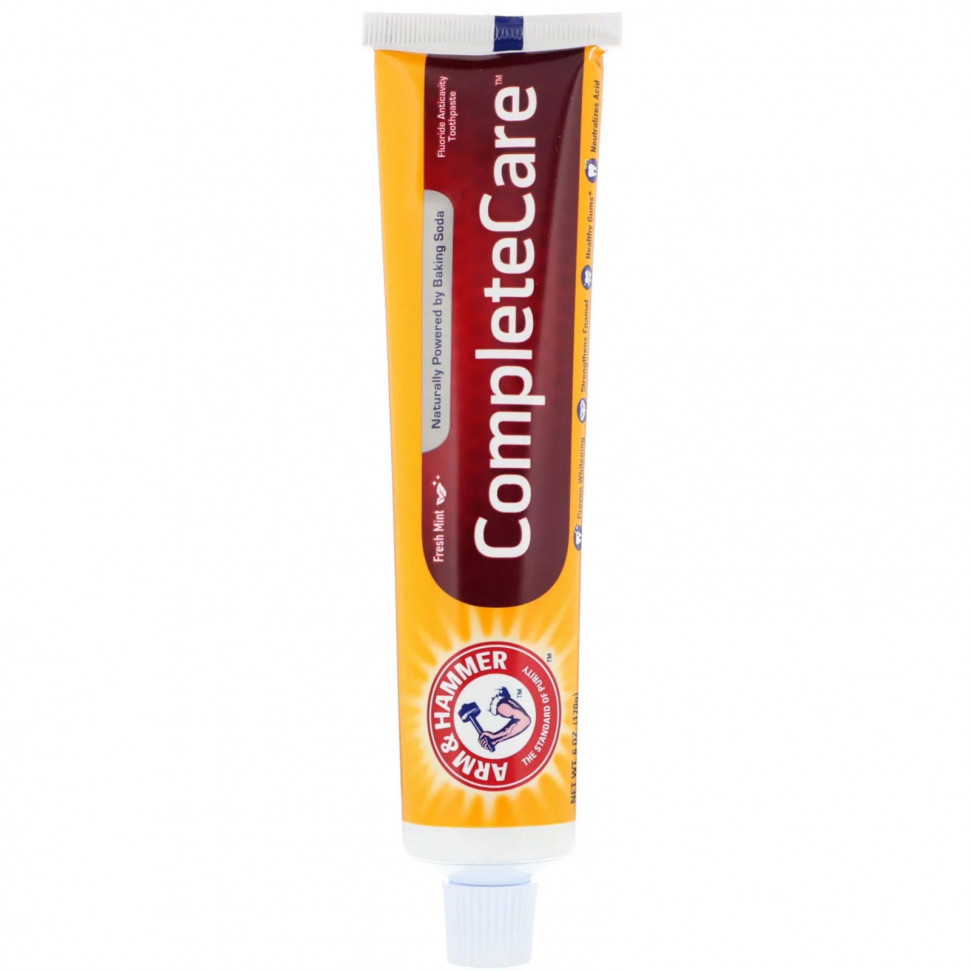 Arm & Hammer, Complete Care, Baking Soda & Peroxide Toothpaste, Plus Whitening with Stain Defense, 6.0 oz (170 g) ARH-18053