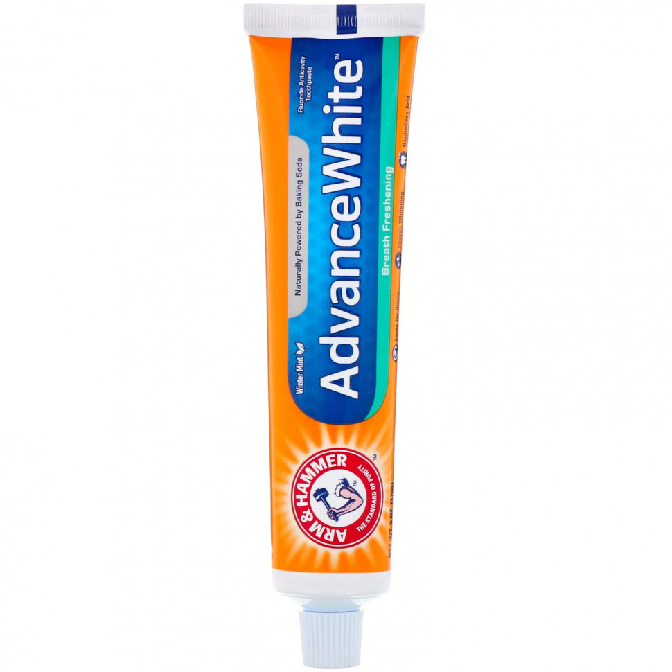 Arm & Hammer, AdvanceWhite, Зубная паста, освежающая дыхание, зимняя мята, 6,0 унций (170 г) ARH-18623
