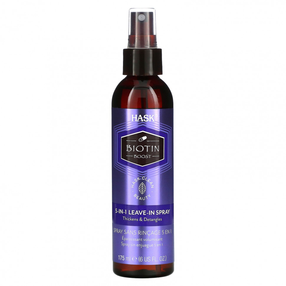 Hask Beauty, Biotin Boost, несмываемый спрей 5 в 1, 175 мл (6 жидк. Унций) HKB-30225