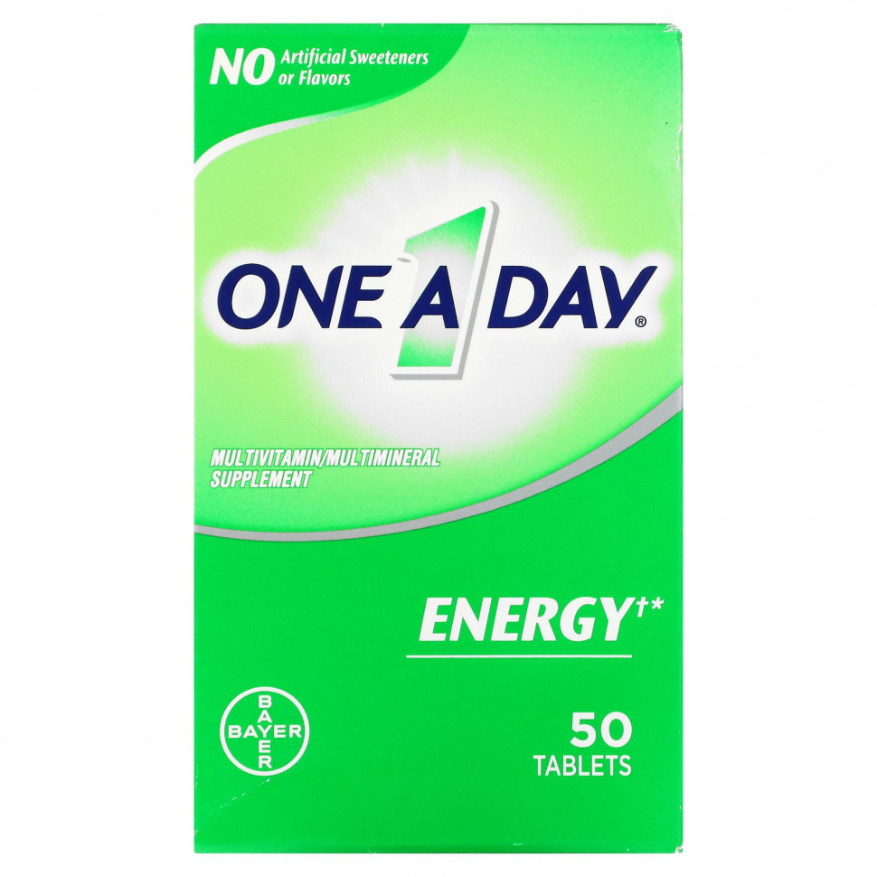 One-A-Day, Energy, мультивитаминная / мультиминеральная добавка, 50 таблеток Уан э дэй OAD-58700