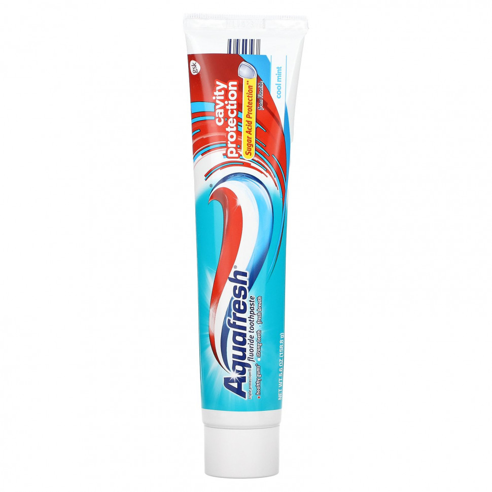 Aquafresh, Зубная паста с фтором тройной защиты, защита кариеса, холодная мята, 158,8 г (5,6 унции) AQA-32118