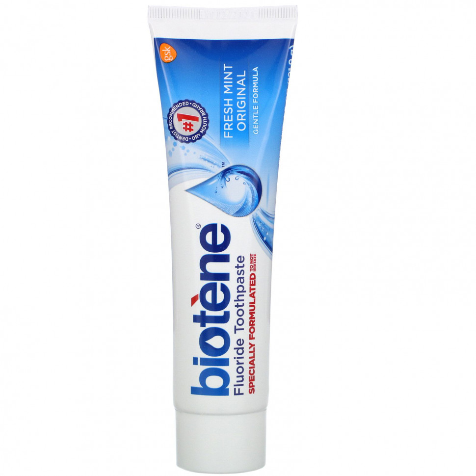 Biotene Dental Products, Паста с фтором, «Свежая мята», 121,9 г Биотин Дэндал Продактс BDP-10050