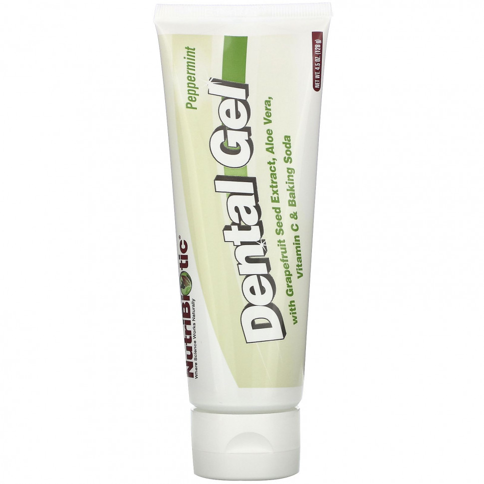NutriBiotic, Гель для зубов, Перечная мята, 4,5 унции (128 г) НутриБиотик NBC-01030