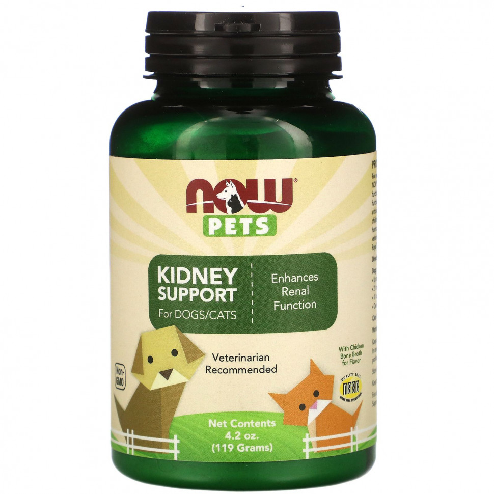 NOW Foods, Pets, поддержка почек для собак и кошек, 119 г (4,2 унции) NOW-04308