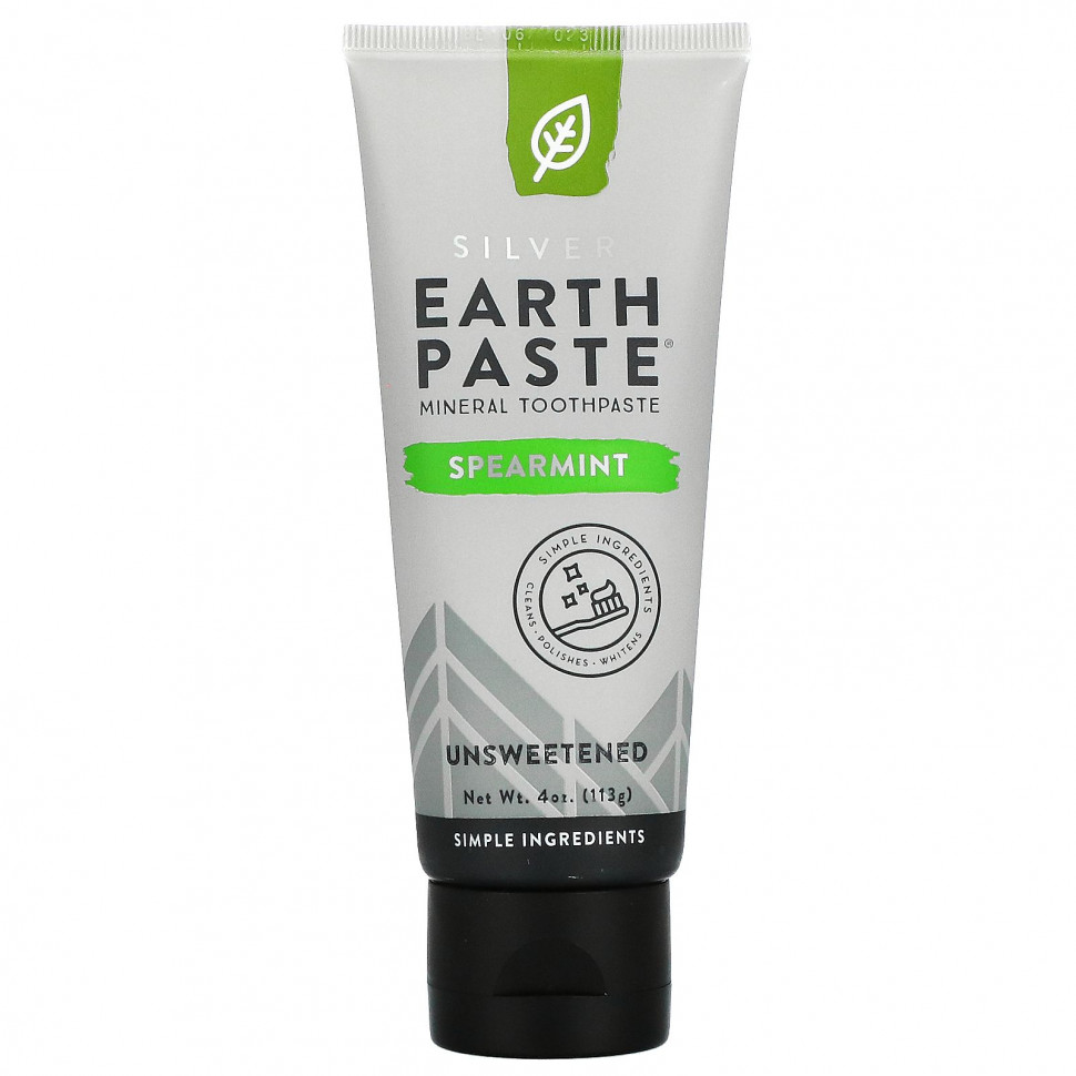 Redmond Trading Company, Earthpaste, минеральная зубная паста, несладкая, мята, 113 г (4 унции) Рэдмонд Трэйдинг Компани RTC-10570