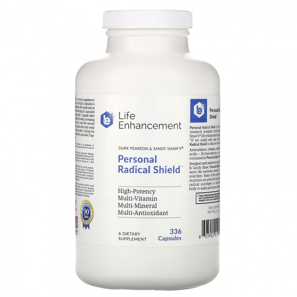 Life Enhancement, Durk Pearson & Sandy Shaw's, Personal Radical Shield, 336 капсул Лайф Энхэнсмент LEM-01280