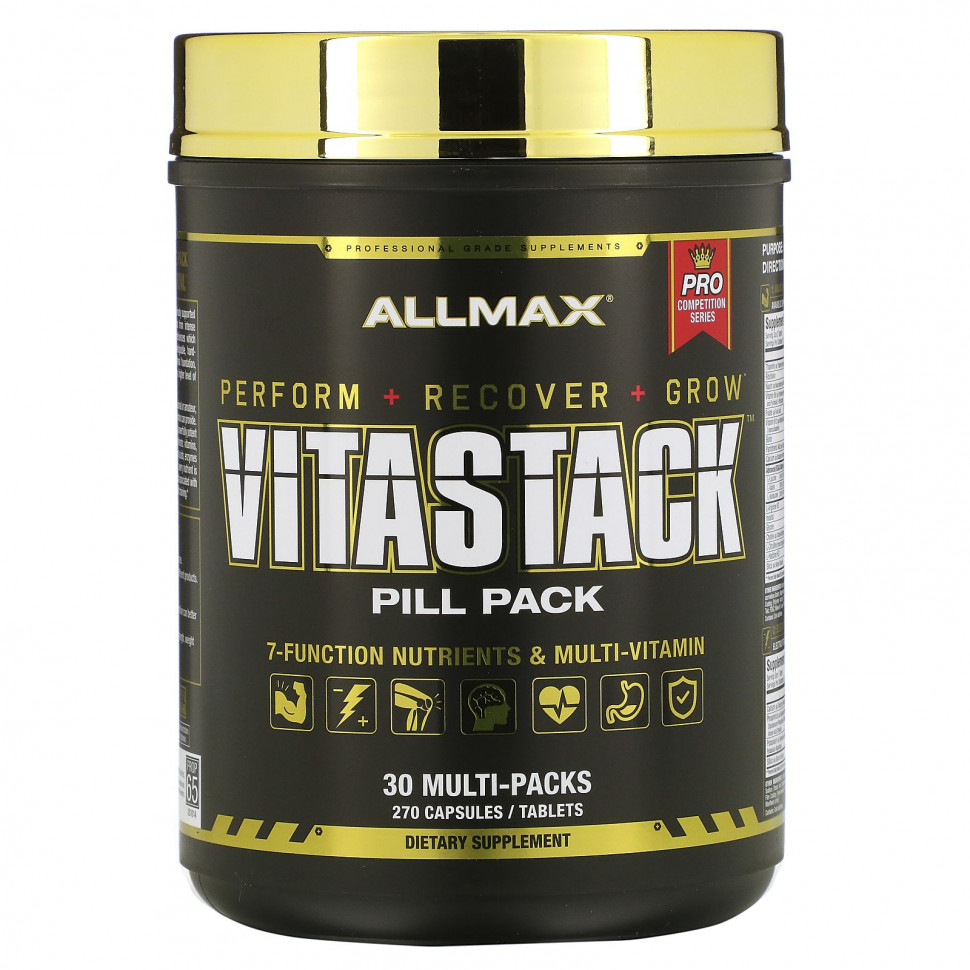ALLMAX Nutrition, Vitastack, набор таблеток, 30 пакетиков Оллмакс Нутришн AMX-20085