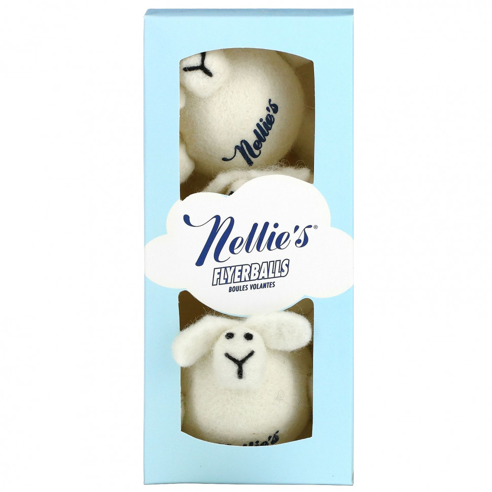 Nellie's, Флаерболы, 3 шт. Нэллис Ол Нэчурал NEA-00215