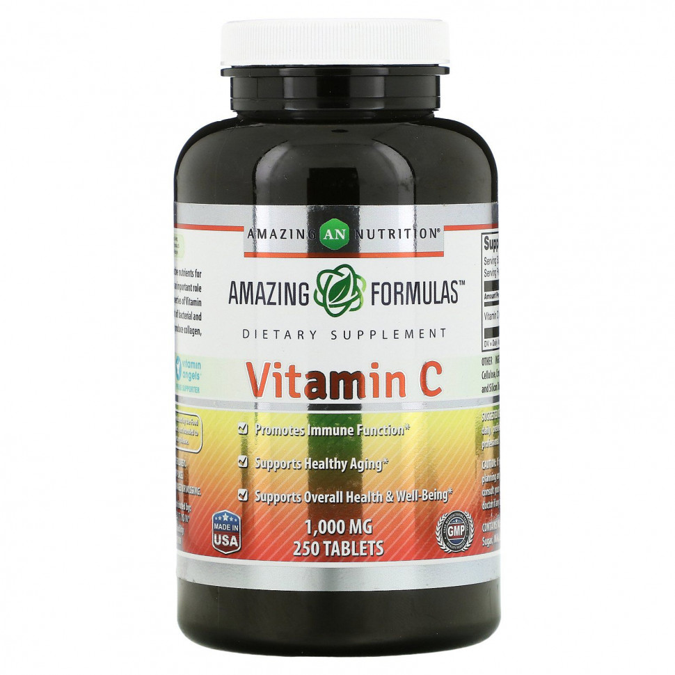 Amazing Nutrition, Витамин C, 1000 мг, 250 таблеток AMN-02065