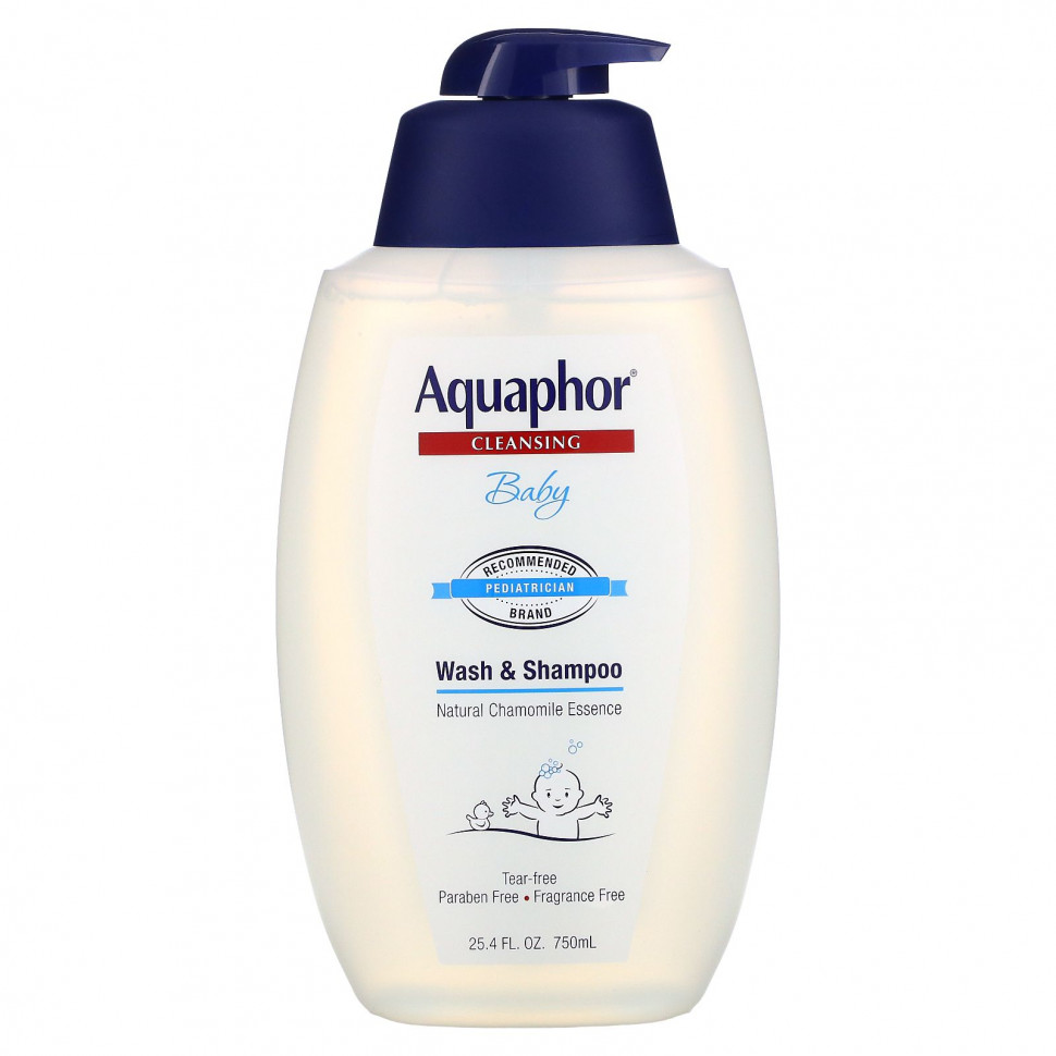 Aquaphor, Для детей, гель и шампунь, не содержит отдушек, 25,4 ж. унц.(750 мл) Акауфор AQP-02108