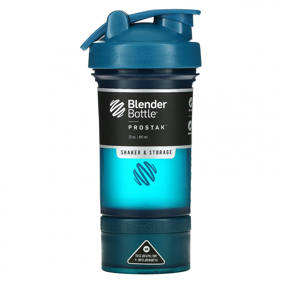 Blender Bottle, Pro Stak, голубой, 651 мл (22 унции) Сандеса SDS-06829