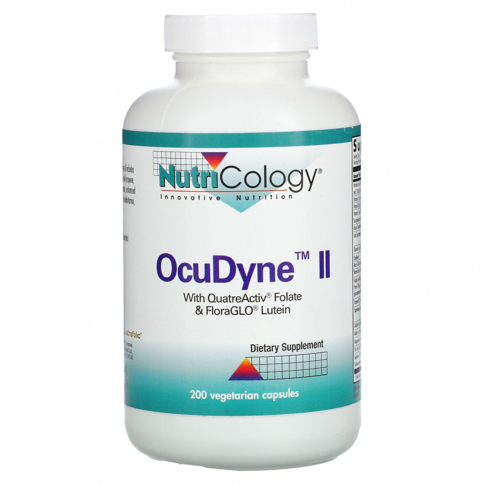 Nutricology, OcuDyne II, 200 вегетарианских капсул Нутриколоджи ARG-51080