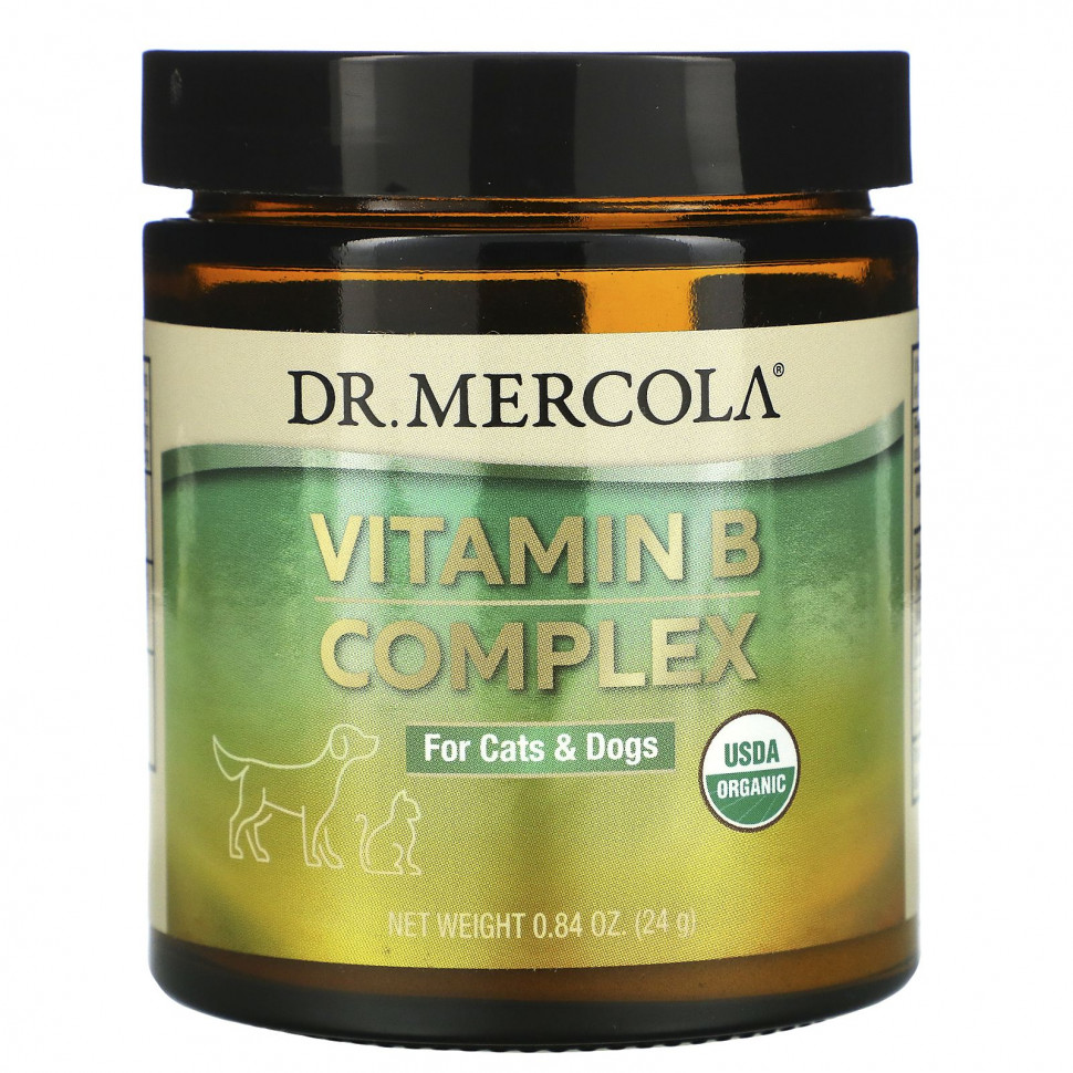 Dr. Mercola, Комплекс витаминов B, для кошек и собак, 0,84 унции (24 г) ДР. Меркола MCL-01835