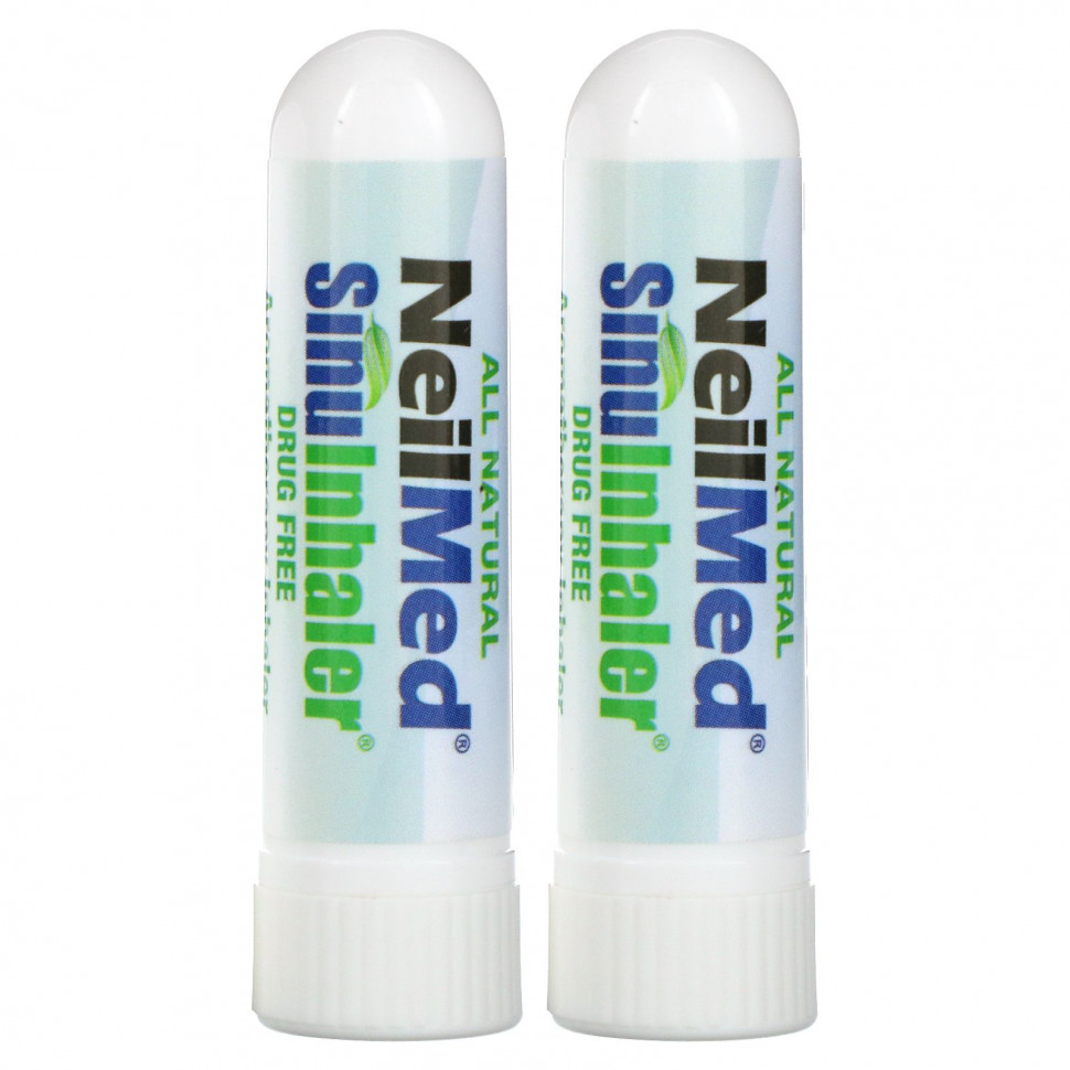 NeilMed, SinuInhaler, ароматерапевтический ингалятор, без лекарств, 2 ингалятора, 0,4 г (0,014 унции) НилМед NMD-01007