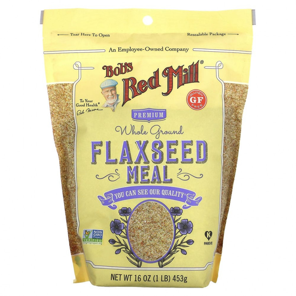 Bob's Red Mill, Премиальный продукт из муки льняного семени, 16 унции (453 г) BRM-02330