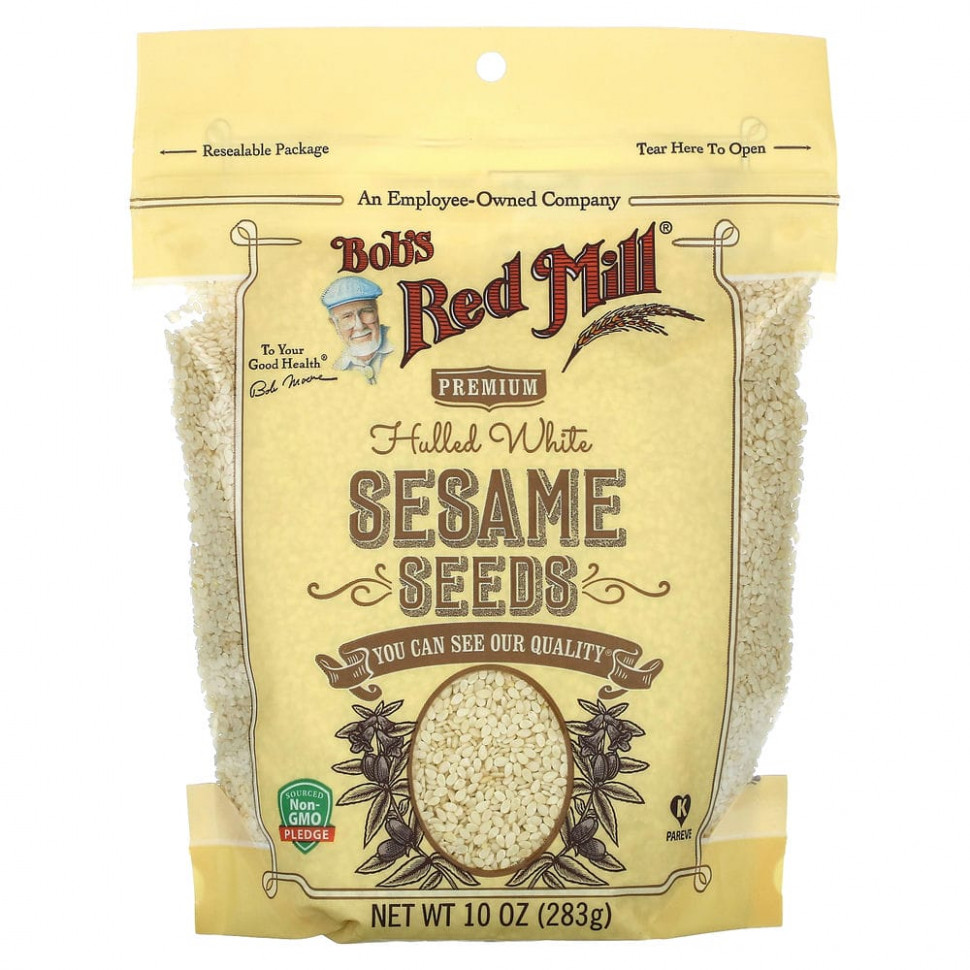 Bob's Red Mill, Лушеные семена белого кунжута, 10 унций (283 г) BRM-02437