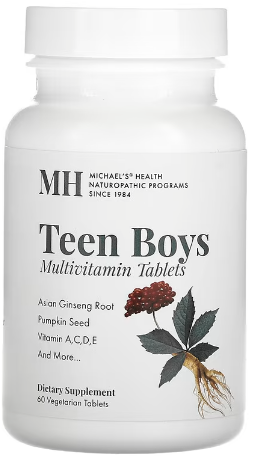 Michael's Naturopathic, Таблетки для юнош, ежедневные мультивитамины, 60 таблеток Майклс Нэчуропэтик MHN-04100