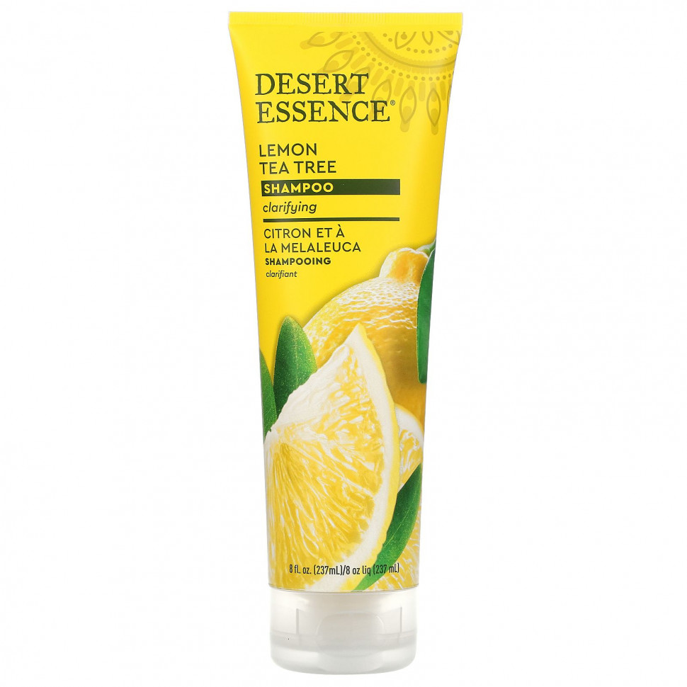 Desert Essence, шампунь, лимон и чайное дерево, 237 мл (8 жидк. унций) Дезерт Эссенс DES-33709