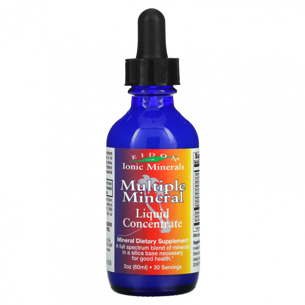 Eidon Mineral Supplements, Multiple Mineral, жидкий концентрат, 60 мл (2 унции) Эйдон Минерал Саплиментс EID-00025