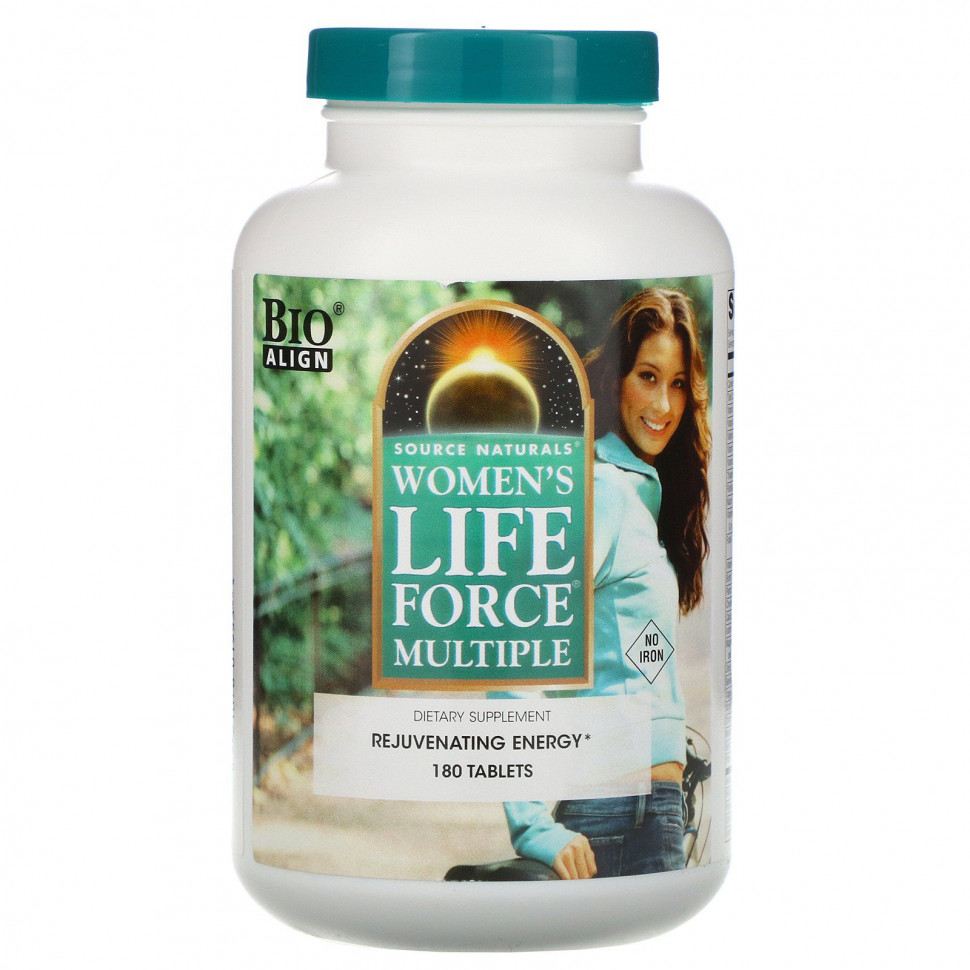 Source Naturals, Women's Life Force Multiple, без железа, 180 таблеток SNS-01953