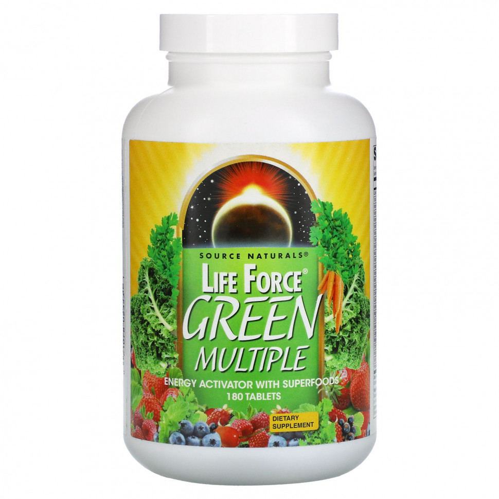 Source Naturals, Life Force, Green Multiple, 180 таблеток SNS-02353