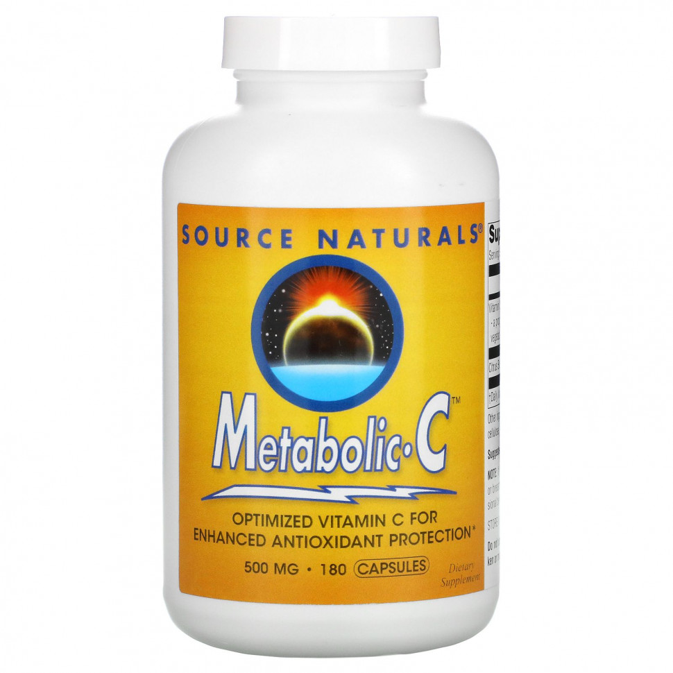 Source Naturals, Metabolic C, 500 мг, 180 капсул SNS-02203