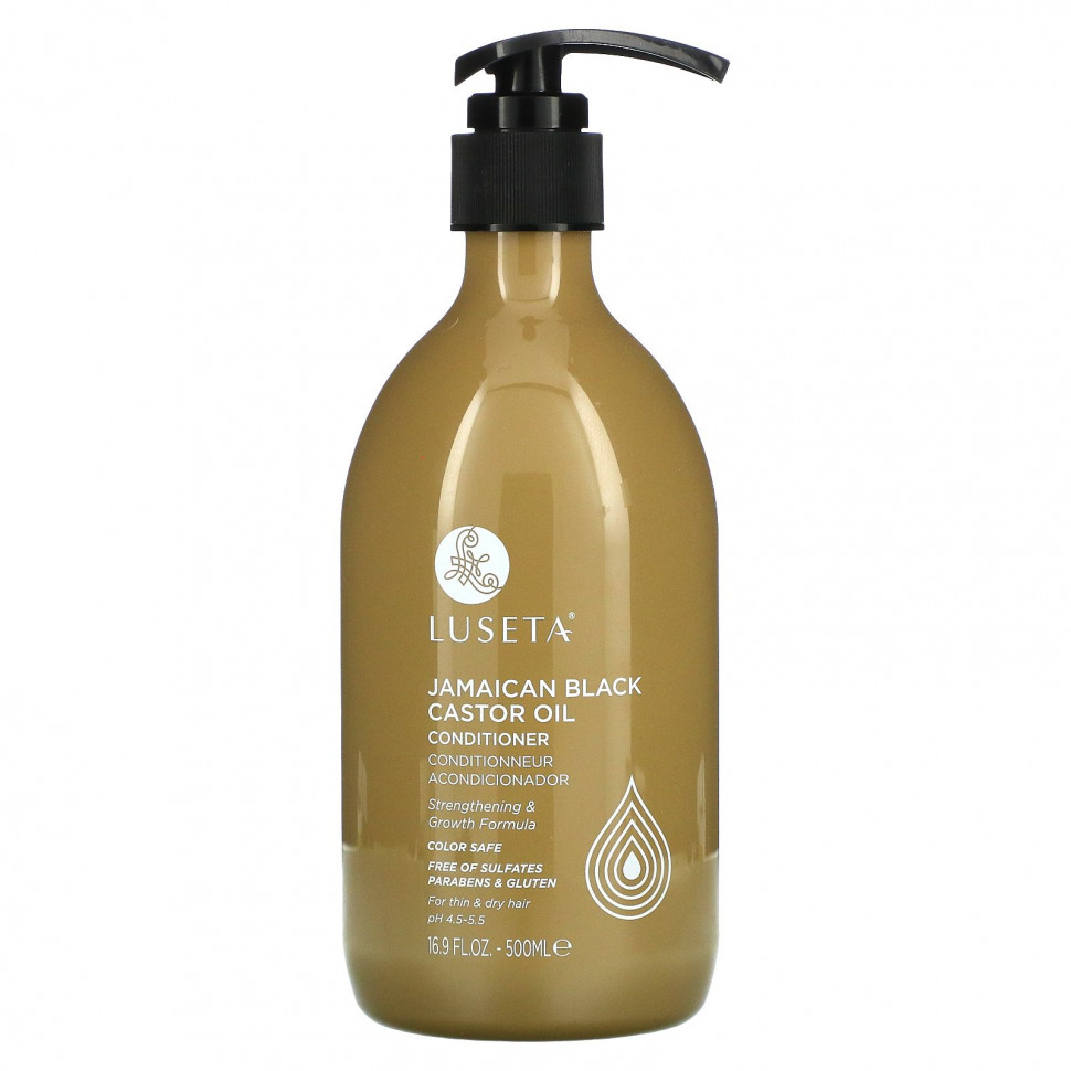 Luseta Beauty, Кондиционер с ямайским черным касторовым маслом, для тонких и сухих волос, 500 мл (16,9 жидк. Унции) LBY-00808