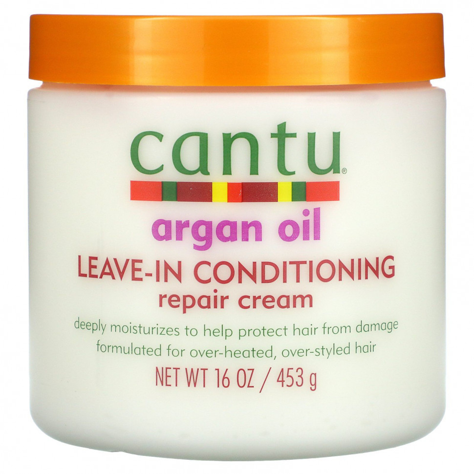 Cantu, Argan Oil, Несмываемый восстанавливающий крем-кондиционер, 16 унций (453 г) CTU-01517