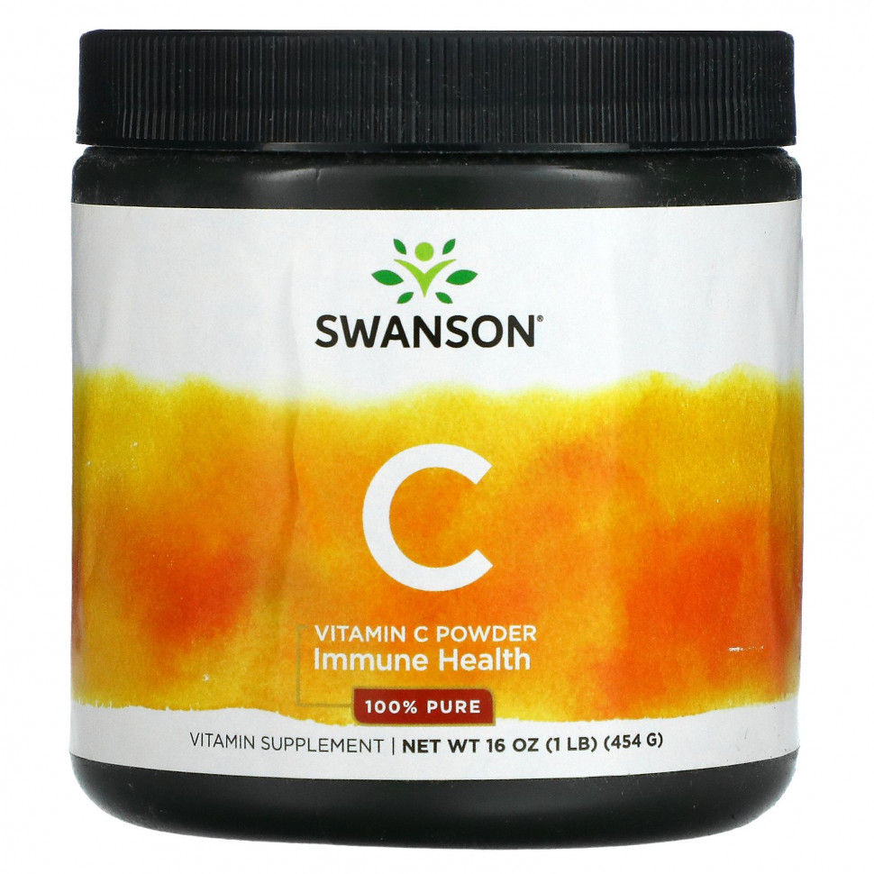Swanson, Витамин C в порошке, 454 г (16 унций) SWV-11130