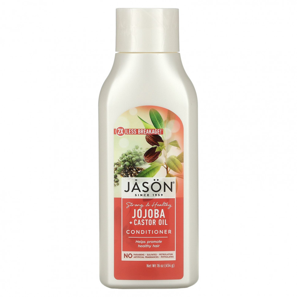Jason Natural, Long & Strong, кондиционер с жожоба, 454 г (16 жидк. Унций) Джэйсон Нэчуралс JAS-00019