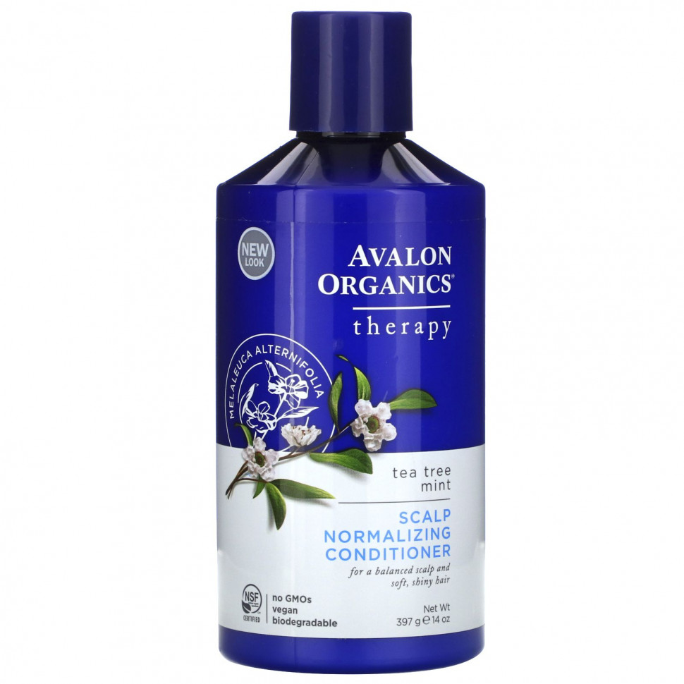 Avalon Organics, кондиционер для нормализации состояния кожи головы, чайное дерево и мята, 397 г (14 унций) Авалон Органкс AVA-36125
