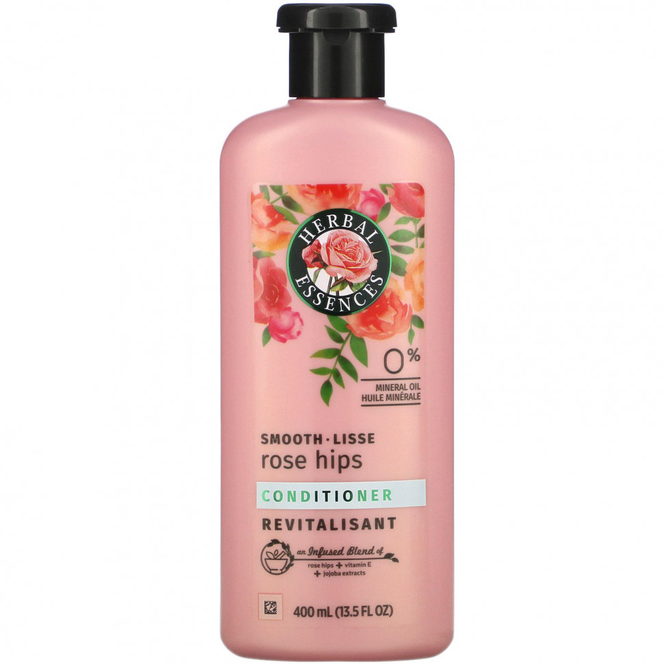 Herbal Essences, Smooth, кондиционер, шиповник, 13,5 жидких унций (400 мл) HBS-00536