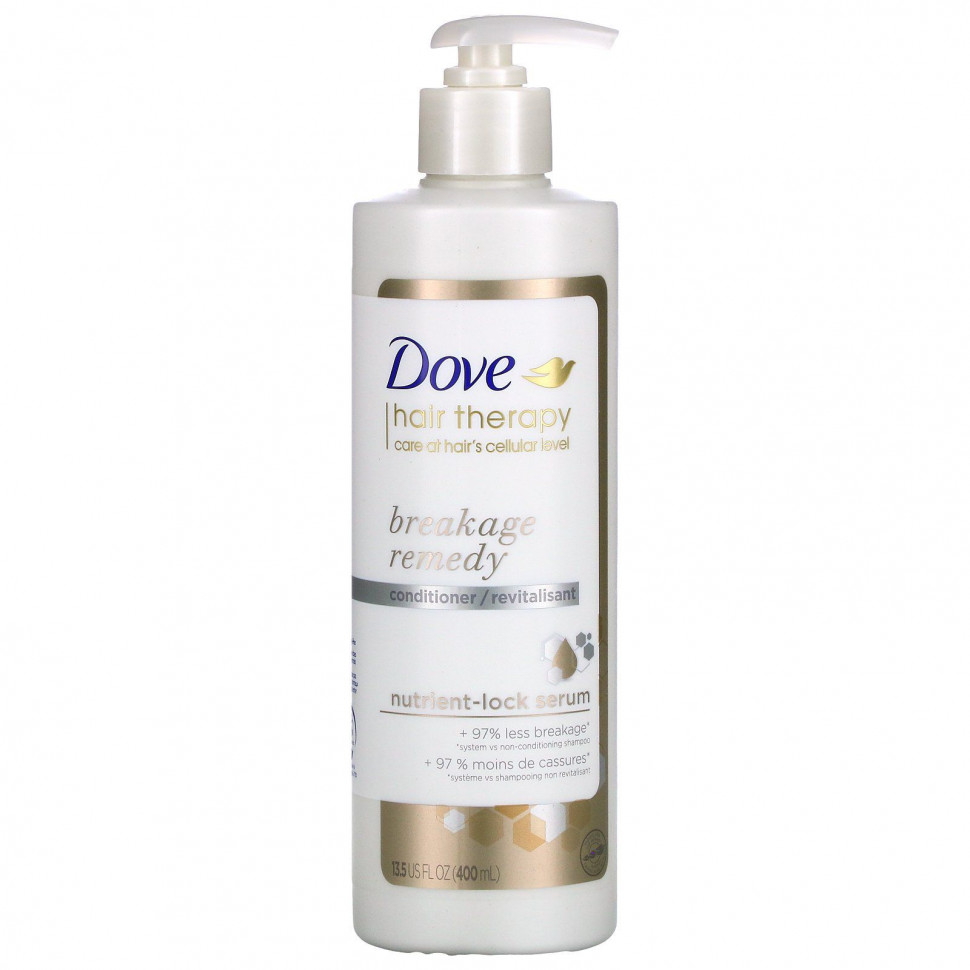 Dove, Hair Therapy, кондиционер для устранения ломкости волос, 400 мл (13,5 жидк. Унции) DVE-47895