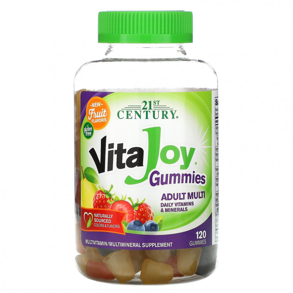 21st Century, VitaJoy, мультивитамины для взрослых, с фруктовым вкусом, 120 жевательных таблеток 21 Сенчури CEN-27618